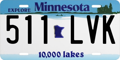 MN license plate 511LVK