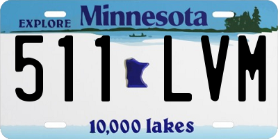 MN license plate 511LVM