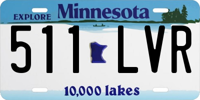 MN license plate 511LVR