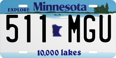 MN license plate 511MGU