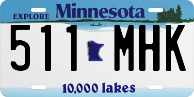 MN license plate 511MHK