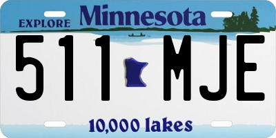 MN license plate 511MJE