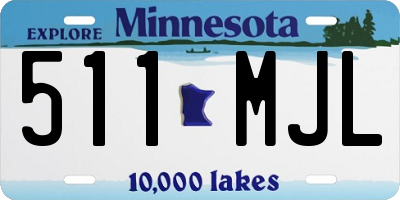 MN license plate 511MJL