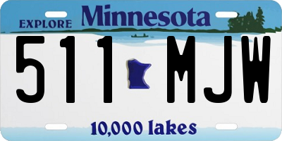 MN license plate 511MJW