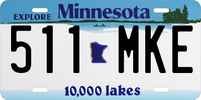 MN license plate 511MKE