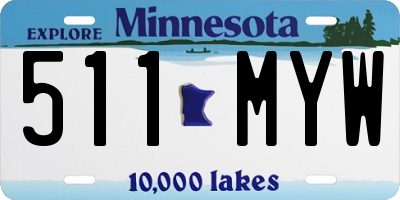 MN license plate 511MYW