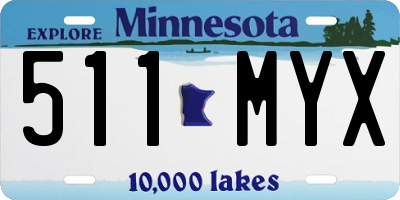 MN license plate 511MYX