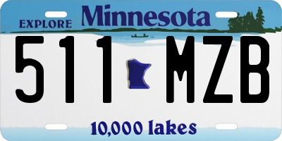 MN license plate 511MZB
