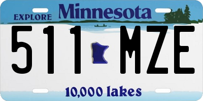 MN license plate 511MZE