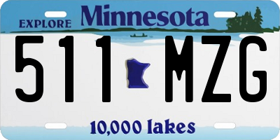 MN license plate 511MZG