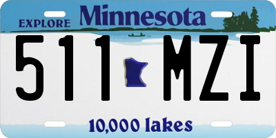 MN license plate 511MZI