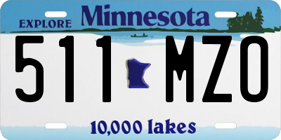 MN license plate 511MZO