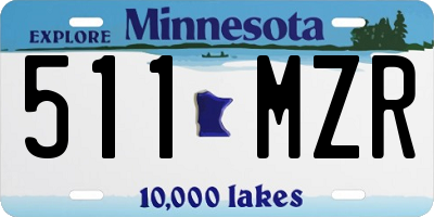 MN license plate 511MZR