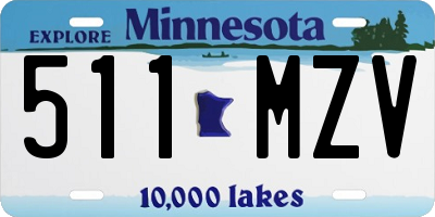 MN license plate 511MZV