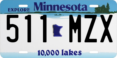MN license plate 511MZX