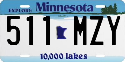 MN license plate 511MZY