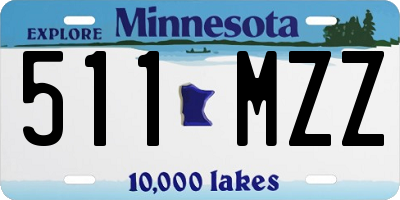 MN license plate 511MZZ