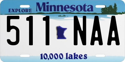MN license plate 511NAA