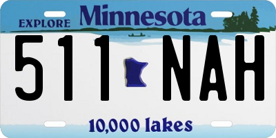 MN license plate 511NAH