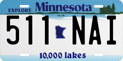 MN license plate 511NAI