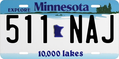 MN license plate 511NAJ