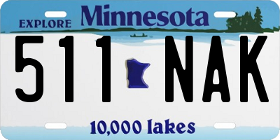 MN license plate 511NAK