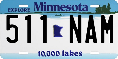 MN license plate 511NAM