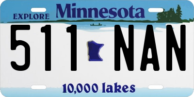MN license plate 511NAN