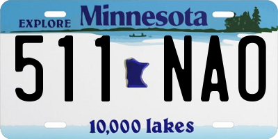 MN license plate 511NAO