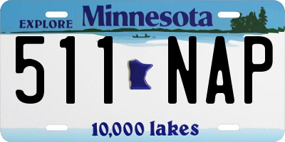 MN license plate 511NAP