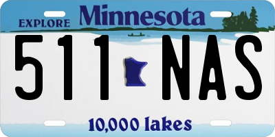 MN license plate 511NAS