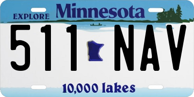 MN license plate 511NAV