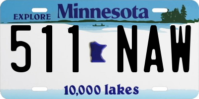 MN license plate 511NAW