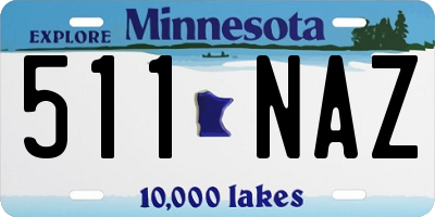 MN license plate 511NAZ
