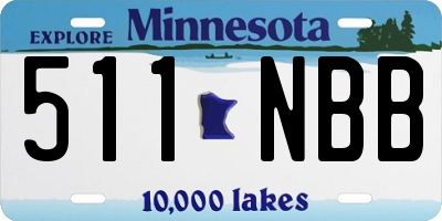 MN license plate 511NBB