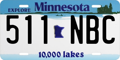 MN license plate 511NBC