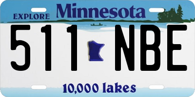 MN license plate 511NBE