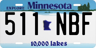 MN license plate 511NBF