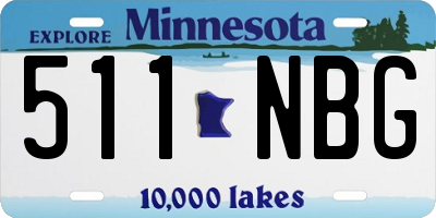 MN license plate 511NBG