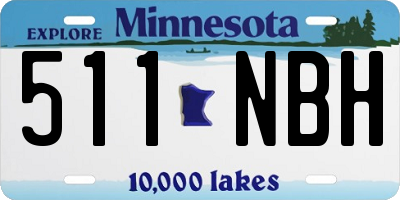 MN license plate 511NBH