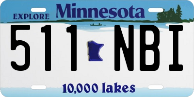 MN license plate 511NBI