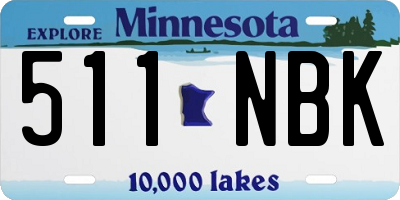MN license plate 511NBK