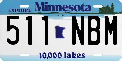 MN license plate 511NBM