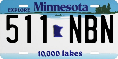 MN license plate 511NBN