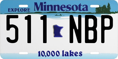 MN license plate 511NBP