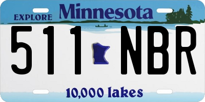 MN license plate 511NBR