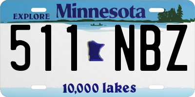 MN license plate 511NBZ