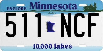 MN license plate 511NCF