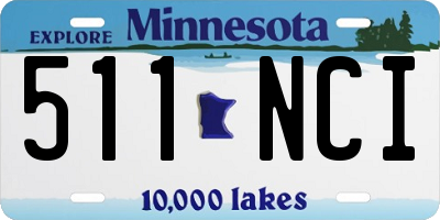 MN license plate 511NCI