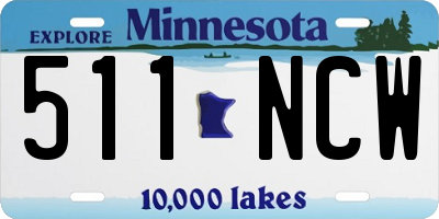 MN license plate 511NCW